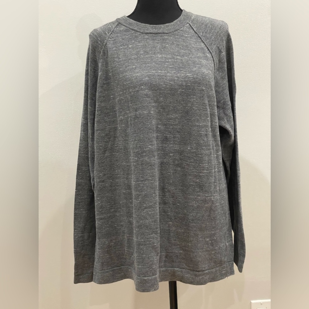 Porter+Ash M Grey Speckled Long Sleeve Crew Neck‎ Sweater